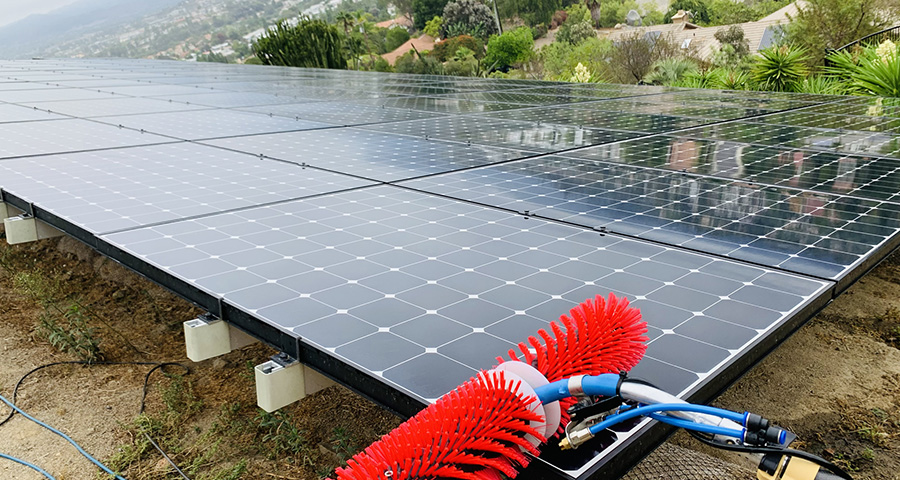 wash and maintain solar panels